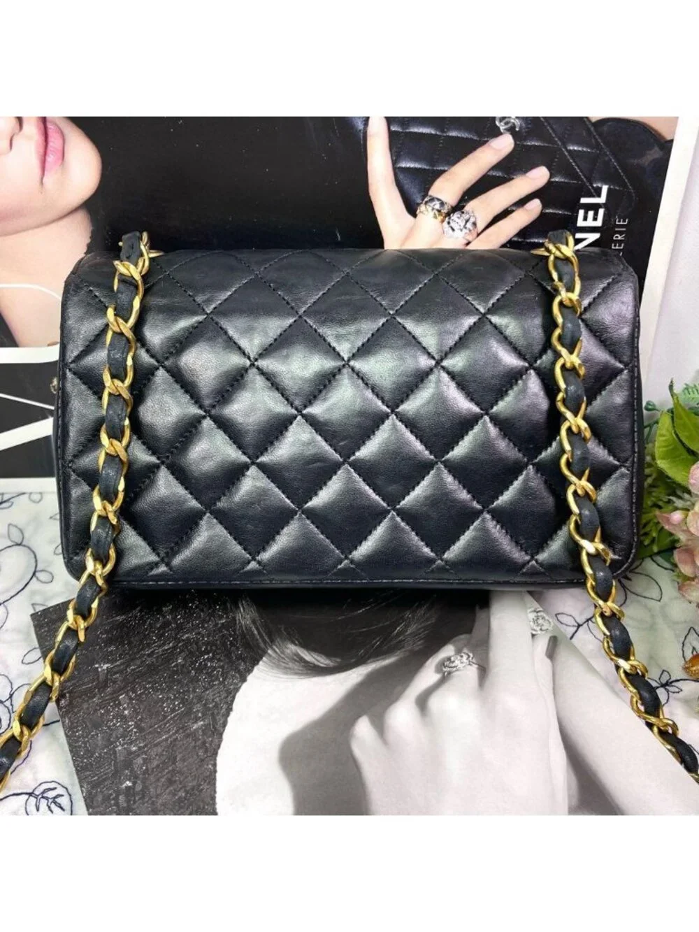 Chanel Vintage Turnlock Quilted Chain Shoulder